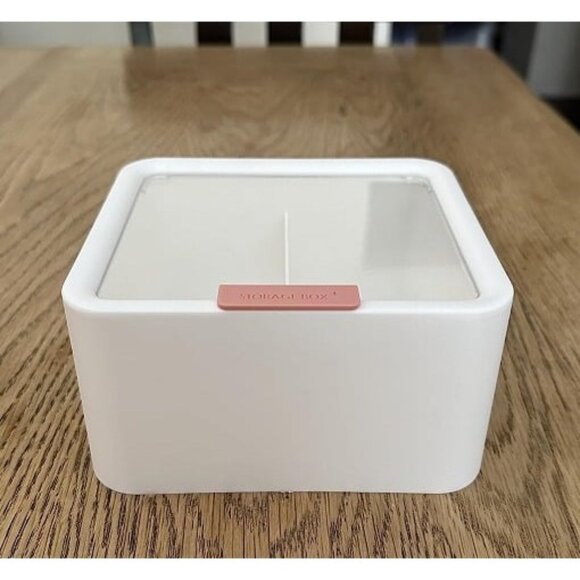 New 2 Slot Cotton Swab Ball Qtip Holder Jar Plastic Container Dispenser - Picture 1 of 2